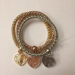 Heart Charm Bracelets with Australian Crystals